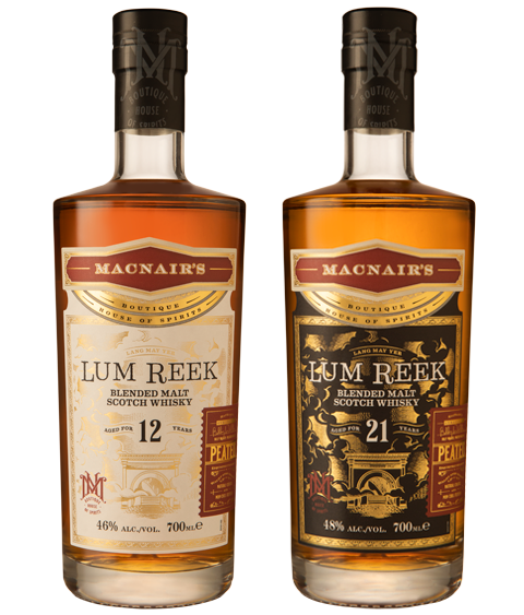 MacNair's Lum Reek Blended Malt Scotch Whisky Range
