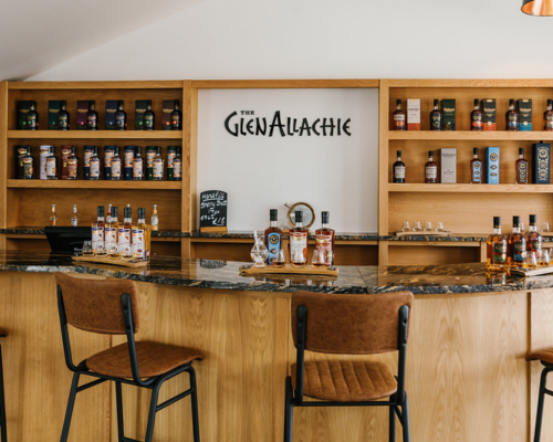 The bar at The GlenAllachie Distillery